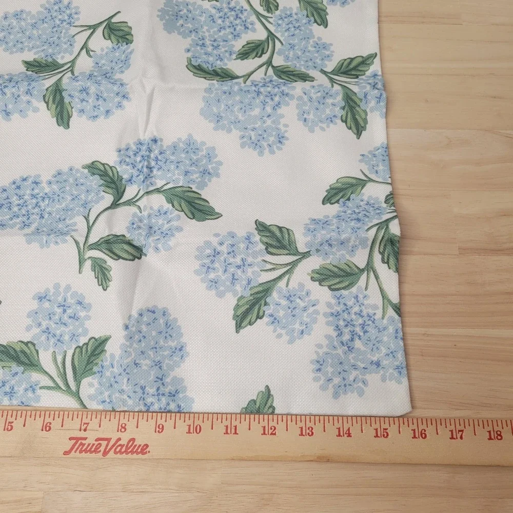 New Hydrangea Throw Pillow Covers Set of 2 16x16 Blue White Floral Zipper Decor